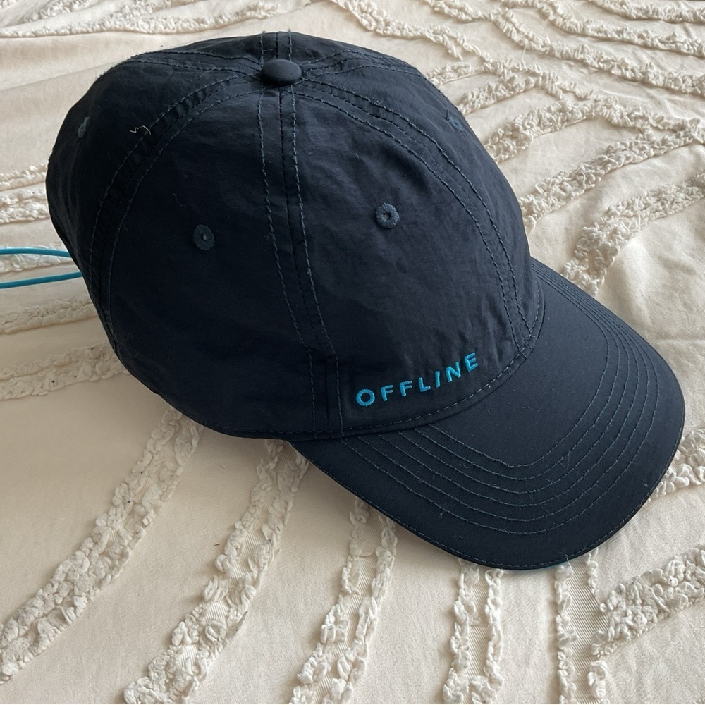 Offline Embroidered Black Baseball Cap